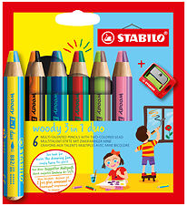 Stabilo Farveblyanter - Woody 3-i-1 Duo - 6 Stk. - Multifarvet Stabilo Farveblyanter - Woody 3-i-1 Duo - 6 Stk. - Multifarvet