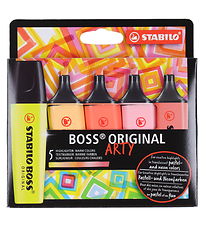 Stabilo Overstregningstuscher - Boss - 5 Stk - Warm Colors - Mul Stabilo Overstregningstuscher - Boss - 5 Stk - Warm Colors - Mul