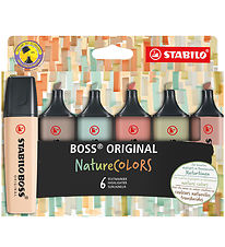 Stabilo Overstregningstuscher - Boss - 6 stk - Nature Colors Stabilo Overstregningstuscher - Boss - 6 stk - Nature Colors