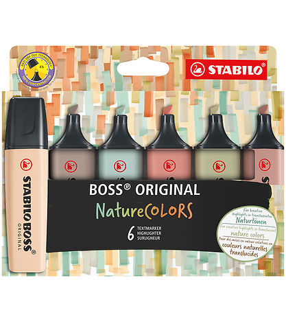 Stabilo Overstregningstuscher - Boss - 6 stk - Nature Colors Stabilo Overstregningstuscher - Boss - 6 stk - Nature Colors