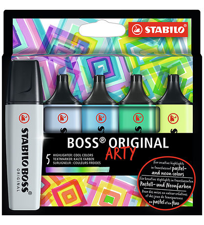 Stabilo Overstregningstuscher - Boss - 5 stk. - Pastel/Neon Stabilo Overstregningstuscher - Boss - 5 stk. - Pastel/Neon