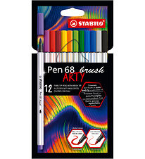 Stabilo Tuscher - Pen 68 Brush Arty - 12 stk. - Multifarvet Stabilo Tuscher - Pen 68 Brush Arty - 12 stk. - Multifarvet