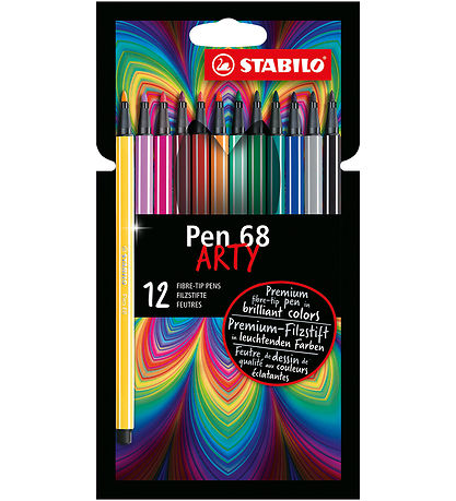 Stabilo Tuscher - Pen 68 Arty - 12 stk. - Multifarvet Stabilo Tuscher - Pen 68 Arty - 12 stk. - Multifarvet