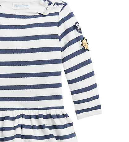 Polo Ralph Lauren Bluse/Leggings - Navy/Hvid Polo Ralph Lauren Bluse/Leggings - Navy/Hvid