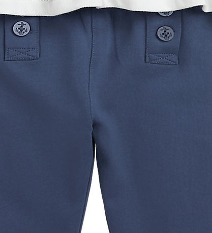 Polo Ralph Lauren Bluse/Leggings - Navy/Hvid Polo Ralph Lauren Bluse/Leggings - Navy/Hvid