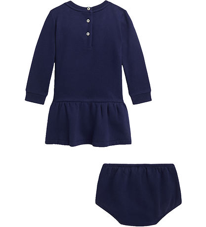 Polo Ralph Lauren Kjole m. Bloomers - Navy m. Bamse Polo Ralph Lauren Kjole m. Bloomers - Navy m. Bamse