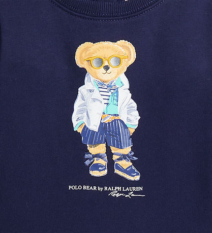 Polo Ralph Lauren Kjole m. Bloomers - Navy m. Bamse Polo Ralph Lauren Kjole m. Bloomers - Navy m. Bamse