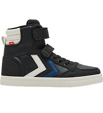 Hummel Støvler - Slimmer Stadil Leather High JR - Sort/Blå Hummel Støvler - Slimmer Stadil Leather High JR - Sort/Blå