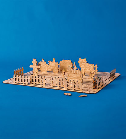 Crateit Kreasæt - Bondegården - Træ - Markerne Høstes - 27 Dele Crateit Kreasæt - Bondegården - Træ - Markerne Høstes - 27 Dele