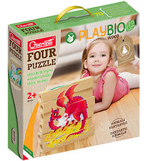 Quercetti Puslespil - Playbio Træ - Fabeldyr - 4x6 Brikker - 807 Quercetti Puslespil - Playbio Træ - Fabeldyr - 4x6 Brikker - 807