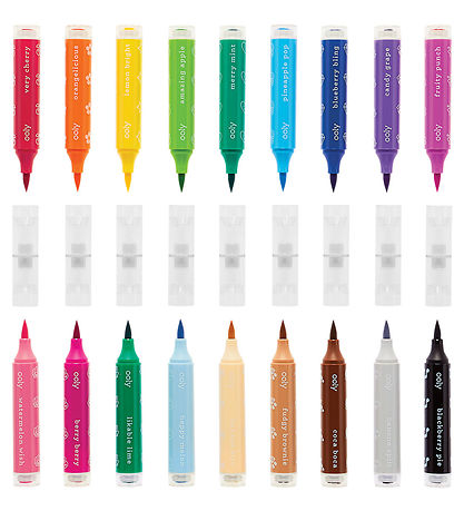 Ooly Dobbeltsidede Tuscher - 18 stk - Stampables Ooly Dobbeltsidede Tuscher - 18 stk - Stampables