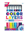 Ooly Dobbeltsidede Tuscher - 8 stk - Color Layers Ooly Dobbeltsidede Tuscher - 8 stk - Color Layers