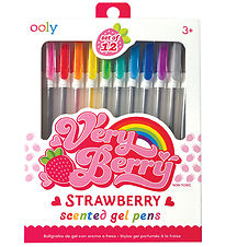 Ooly Kuglepenne m. Jordbærduft - 12 stk - Very Berry Ooly Kuglepenne m. Jordbærduft - 12 stk - Very Berry