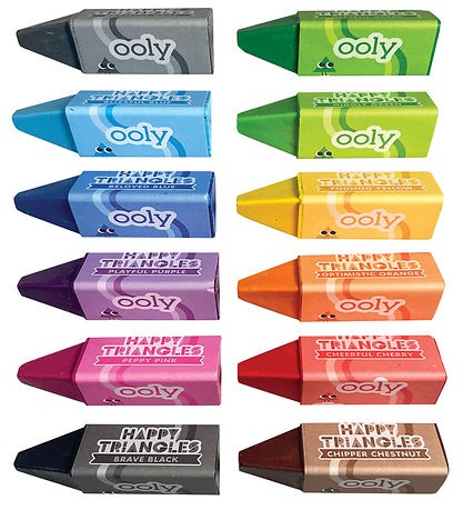 Ooly Farvekridt - 12 stk - Jumbo - Happy Triangles Ooly Farvekridt - 12 stk - Jumbo - Happy Triangles