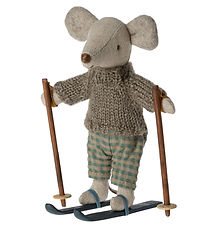 Maileg Mus - 13 cm - Storebror m. Ski Maileg Mus - 13 cm - Storebror m. Ski