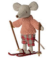 Maileg Mus - 13 cm - Storesøster m. Ski Maileg Mus - 13 cm - Storesøster m. Ski