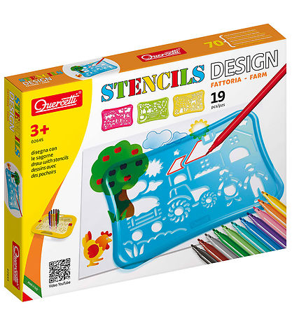 Quercetti Skabelon-sæt - Bondegård - 19 Dele - 02645 Quercetti Skabelon-sæt - Bondegård - 19 Dele - 02645