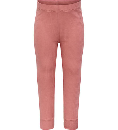 Hummel Leggings - Rib - hmlRene - Dusty Rose Hummel Leggings - Rib - hmlRene - Dusty Rose
