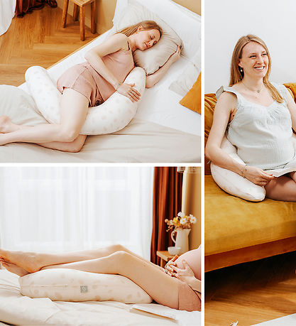 Babymoov Pregnancy/Nursing Pillow - 2-I-1 - Petals Ecru