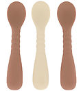 Mikk-Line Spoons - 3-Pack - Silicone - Brown Sugar/White Swan