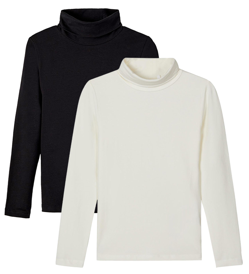Name It Bluse m. Rollkragenpullover - 2er-Pack - Noos - NknViggo - Name It - 7-8 Jahre (122-128) - Blusen