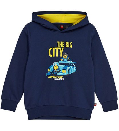 LEGO® City Hættetrøje - LWScout 109 - Dark Navy m. Gul LEGO® City Hættetrøje - LWScout 109 - Dark Navy m. Gul