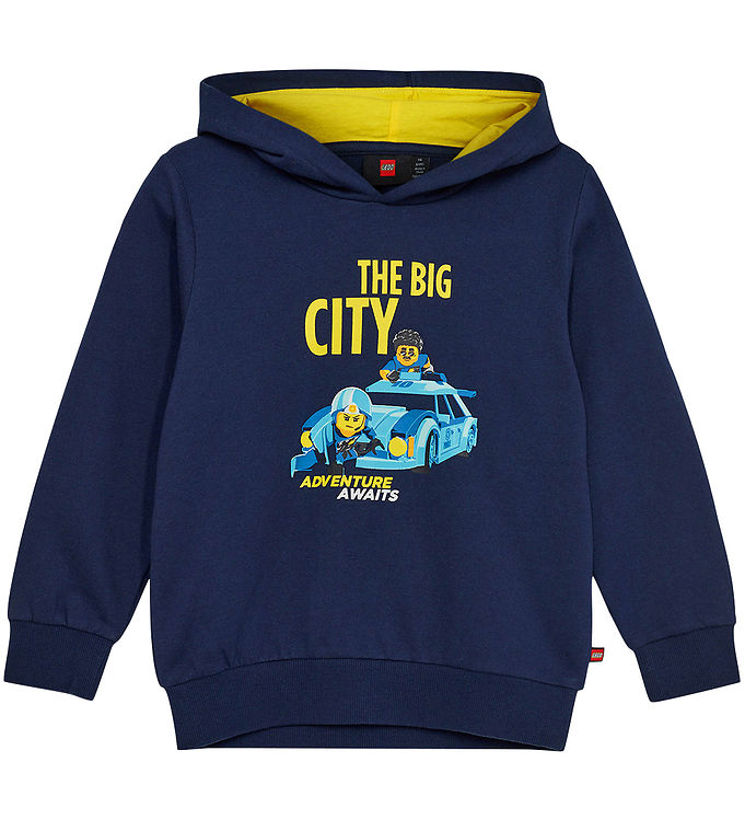 LEGO® City Hættetrøje - LWScout 109 - Dark Navy m. Gul