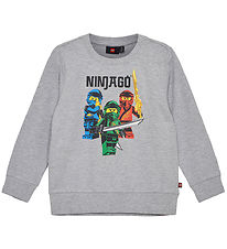 LEGO® Ninjago Sweatshirt - LWScout 101 - Gråmeleret m. Ninjaer
