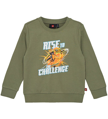 LEGO® Ninjago Sweatshirt - LWScout 111 - Støvet Grøn m. Print