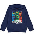 LEGO® Ninjago Hættetrøje - LWScout 102 - Dark Navy m. Ninjaer