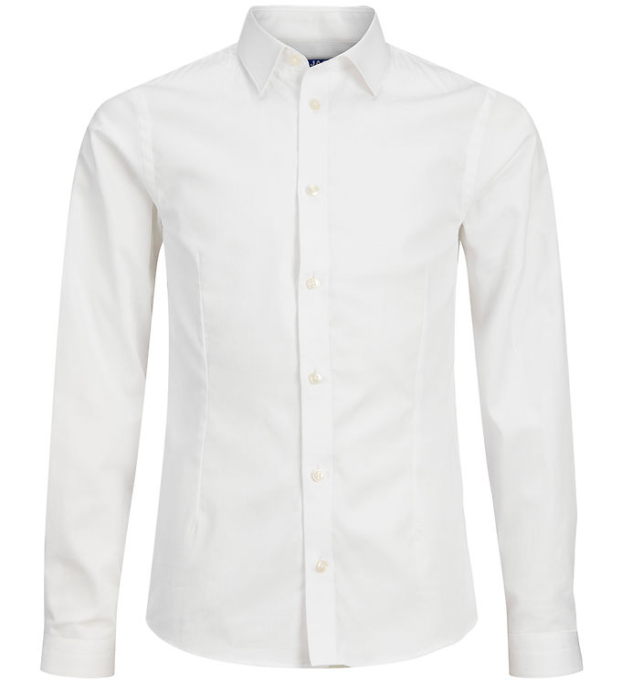Jack & Jones - Junior Skjorte - White - 152 / 12 ÅR