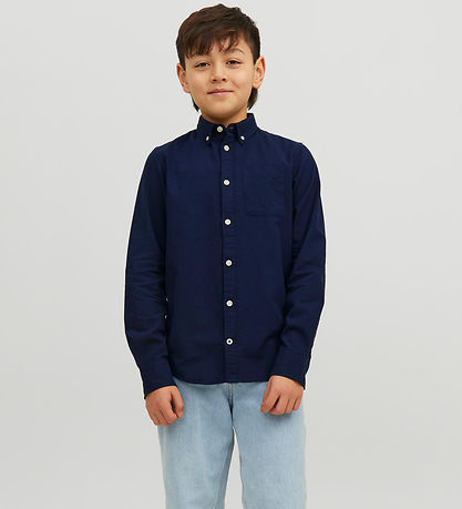 Jack & Jones Skjorte - JjEoxford - Navy Blazer