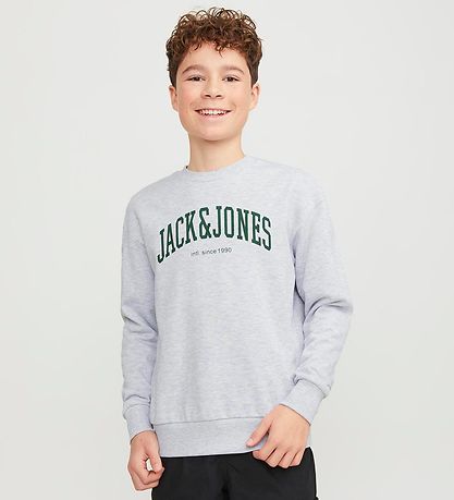 Jack & Jones Sweatshirt - JjeJosh - Noos - White Melange Jack & Jones Sweatshirt - JjeJosh - Noos - White Melange