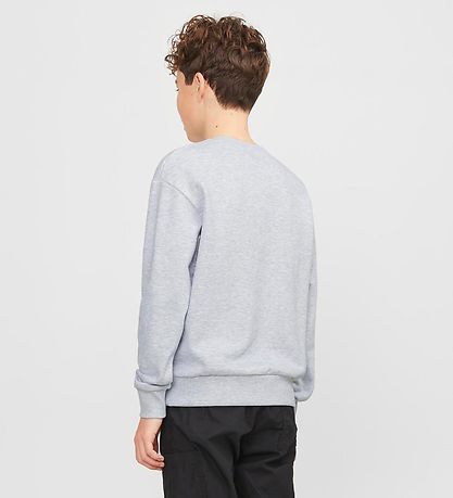Jack & Jones Sweatshirt - JjeJosh - Noos - White Melange Jack & Jones Sweatshirt - JjeJosh - Noos - White Melange