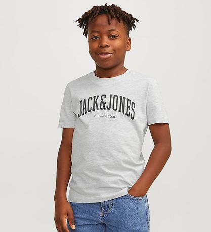 Jack & Jones T-shirt - JjeJosh - Noos - White Melange Jack & Jones T-shirt - JjeJosh - Noos - White Melange