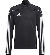 adidas Performance Bluse - Tiro 23 Leauge - Sort/Hvid m. Lynlås adidas Performance Bluse - Tiro 23 Leauge - Sort/Hvid m. Lynlås