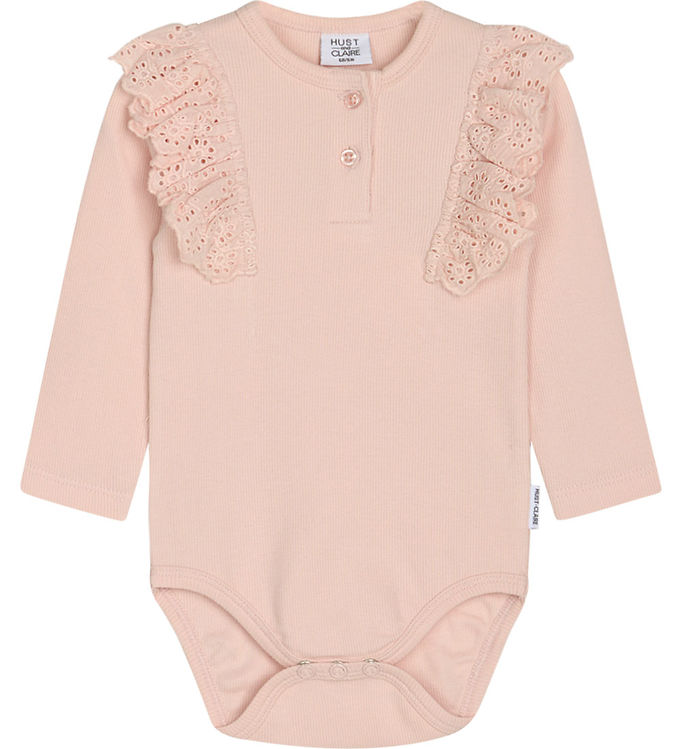 Hust and Claire Body l/æ - Rib - Belisia - Peach Dust m. Flæser