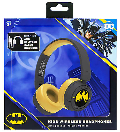 OTL Høretelefoner - Batman - On-Ear Junior - Wireless - Sort/Gul OTL Høretelefoner - Batman - On-Ear Junior - Wireless - Sort/Gul