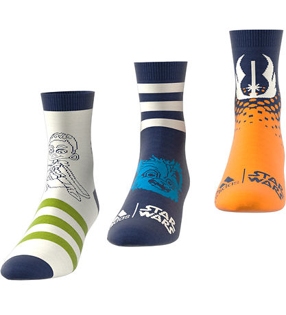 adidas Performance Strømper - 3-pak - Hvid/Blå/Orange m. Star Wa adidas Performance Strømper - 3-pak - Hvid/Blå/Orange m. Star Wa