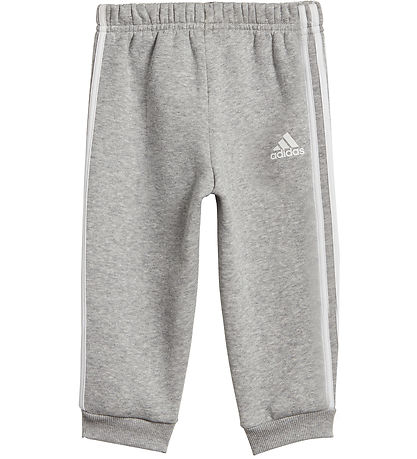 adidas Performance Sweatsæt - I 3S FZ FL - Blå/Gråmeleret m. Hvi