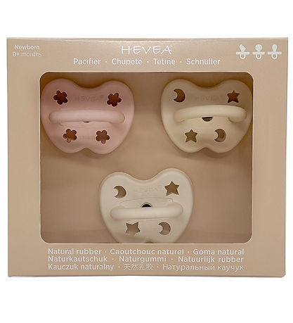Hevea Sutter - 0-3 mdr - 3-pak - Naturgummi -  Girl Mix Hevea Sutter - 0-3 mdr - 3-pak - Naturgummi -  Girl Mix