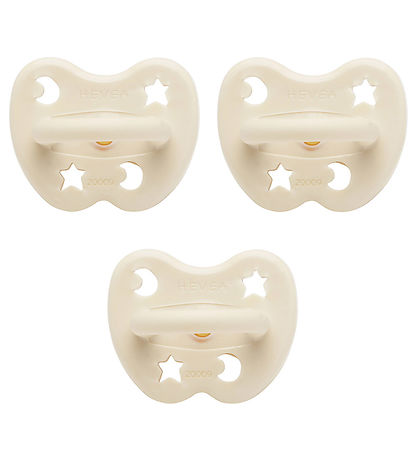 Hevea Sutter - 0-3 mdr - 3-pak - Naturgummi - Milky White Hevea Sutter - 0-3 mdr - 3-pak - Naturgummi - Milky White