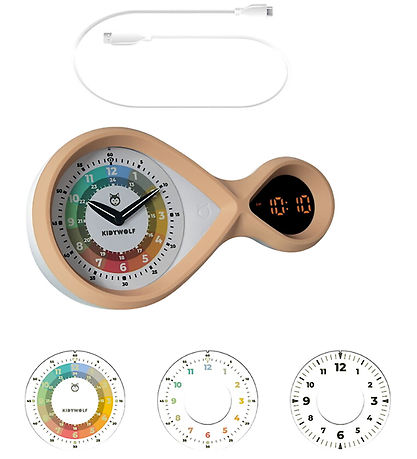 Kidywolf Vækkeur - Analog/Digital - Kidyalarm - Bronze