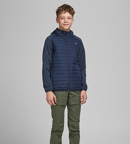 Jack & Jonas Dynejakke - JjeMulti - Noos - Navy Blazer m. Rød
