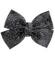 By Stær Haarschleife - Blanka - 9,5 cm - Schwarz m. Glitzerstein