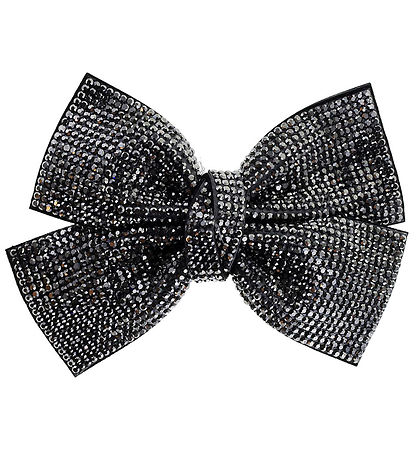 By Stær Haarschleife - Blanka - 9,5 cm - Schwarz m. Glitzerstein
