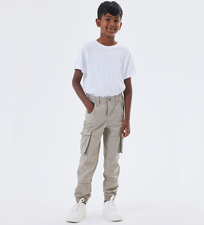 Name It Cargobukser - NkmRyan - Noos - Elephant Skin