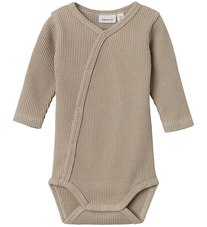 Name It NbnWaffe Slå-om Body l/æ - Pure Cashmere