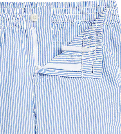 Polo Ralph Lauren Bukser - Seersucker - Blå/Hvidstribet