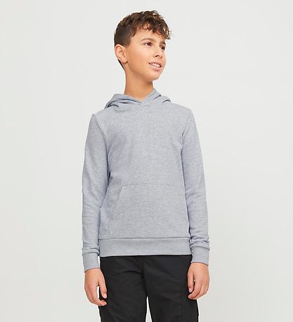 Jack & Jones Hættetrøje - JjeBradley - Noos - Light Grey Melange Jack & Jones Hættetrøje - JjeBradley - Noos - Light Grey Melange